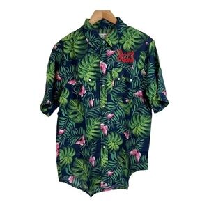 Sandrine Rose Girl Gang Tropical Snap Up Shirt NWT